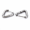 Tarnish Resistant Triangle Huggie Hoop Earrings for Women EJEW-N016-007-NR-2