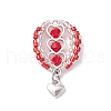 Glass Seed Beaded Hot Air Balloon Pendants PALLOY-MZ00662-04-1