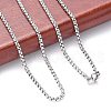 Tarnish Resistant 201 Stainless Steel Box Chains Necklaces NJEW-L416-02-2.5mm-3