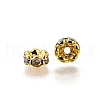 Brass Rhinestone Spacer Beads RB-A014-L6mm-01G-NF-3