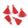 Polycotton(Polyester Cotton) Tassel Pendant Decorations X-FIND-S281-17-1