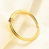 Brass Micro Pave Cubic Zirconia Cuff Rings for Women RJEW-H247-34G-02-1