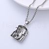 Cool Stainless Steel Old Man Pendant Necklaces for Hip-hop Style Elderly at Bars HC4975-3