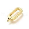 Rack Plating Oval Brass Spring Gate Rings KK-Z086-53G-04-2