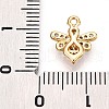 Brass Micro Pave Clear Cubic Zirconia Pendants KK-T075-19G-02-3