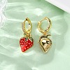 Brass Micro Pave Cubic Zirconia Hoop Earrings EJEW-D322-10G-3