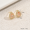 Elegant S925 Sterling Silver Cubic Zirconia Stud Earrings JG6162-2
