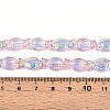Transparency Electroplate Glass Beads Strands GLAA-T023-40A-05-4
