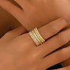 Brass Micro Pave Cubic Zirconia Finger Rings for Women YO5989-7-1