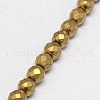 Electroplate Non-magnetic Synthetic Hematite Beads Strands G-J169C-4mm-04-3