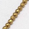 Electroplate Non-magnetic Synthetic Hematite Beads Strands G-J169C-4mm-04-3