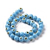 Handmade Evil Eye Lampwork Round Bead Strands LAMP-L055-10mm-31-3