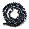 Opaque Solid Color Electroplate Glass Beads Strands EGLA-A039-P3mm-A17-2