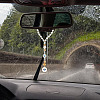 Shell and Acrylic Beaded Car Hanging Decorations HJEW-DR00018-5