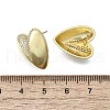 Brass Micro Pave Clear Cubic Zirconia Stud Earrings for Women EJEW-F363-06G-3