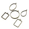 Alloy Open Back Bezel Big Pendants PALLOY-TA0001-26AB-2