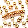 Brass Rhinestone Spacer Beads RB-A014-L6mm-20G-1
