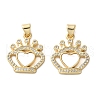 Brass Micro Pave Cubic Zirconia Pendants KK-U070-21G-1