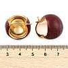 Bag Brass Enamel Hoop Earrings for Women EJEW-U055-09G-3