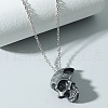Gothic Broken Half Skull Zinc Alloy Pendant Necklaces for Men FS-WGAA9E3-01-1