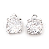 Brass Micro Pave Cubic Zirconia Pendants KK-D382-04P-03-1
