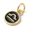 Real 18K Gold Plated Brass Enamel Charms KK-L216-001G-K01-2