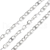 304 Stainless Steel Dapped Oval Link Chains CHS-G027-01P-1