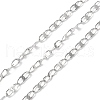 Tarnish Resistant 304 Stainless Steel Dapped Oval Link Chains CHS-G027-01P-1