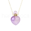 Natural Amethyst Perfume Bottle Pendant Necklace PW-WG2A891-38-1