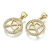 Brass Micro Pave Cubic Zirconia Pendants ZIRC-S061-199C-G-NF-2