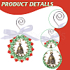 Christmas Wreath Acrlic & Glass Pendant Decorations PALLOY-GO00036-4