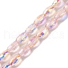 AB Color Plated Transparent Electroplate Beads Strands EGLA-H104-05C-1