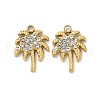 304 Stainless Steel Rhinestone Pendants STAS-I322-40G-1