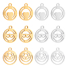 Unicraftale 12Pcs 6 Style 304 Stainless Steel Charms STAS-UN0034-51-1