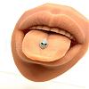 Luminous Alien 304 Stainless Steel with Resin Tongue Rings FS-WG932C6-03-1