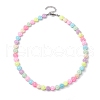 Acrylic Beaded Kids Necklace NJEW-JN04708-02-4