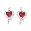 Brass Micro Pave Cubic Zirconia Pendants KK-G533-12P-1