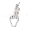 304 Stainless Steel Pendants STAS-R135-09P-1