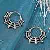 Spider Web 316 Surgical Stainless Steel Hoop Earrings EJEW-G416-40AS-2
