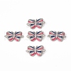 Brass Micro Pave Cubic Zirconia Connector Charms KK-E068-VB407-2-4