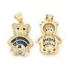 Brass Micro Pave Cubic Zirconia Pendants KK-H441-05C-G-1