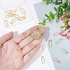 BENECREAT 10 Pair Brass Earring Hooks KK-BC0010-62-3