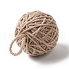 Yarn Knitted Christmas Ball Ornaments AJEW-P106-01F-3