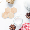 Unfinished Hexagon Wooden Slices WOOD-WH0027-53-5