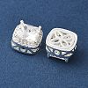 Brass Micro Pave Cubic Zirconia Beads KK-A253-20S-04-2