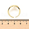 Brass Micro Pave Cubic Zirconia Cuff Rings for Women RJEW-F184-03G-5