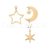 304 Stainless Steel Dangle Stud Earrings EJEW-D306-04G-2