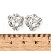 Flower Brass Bead Caps KK-V008-06P-3