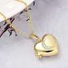 Brass Micro Pave Clear Cubic Zirconia Heart Locket Pendant Necklaces for Women NJEW-S449-04A-G-3