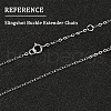 SUNNYCLUE 3Pcs 3 Style Rhodium Plated 925 Sterling Silver Chain Extender FIND-SC0001-61P-4